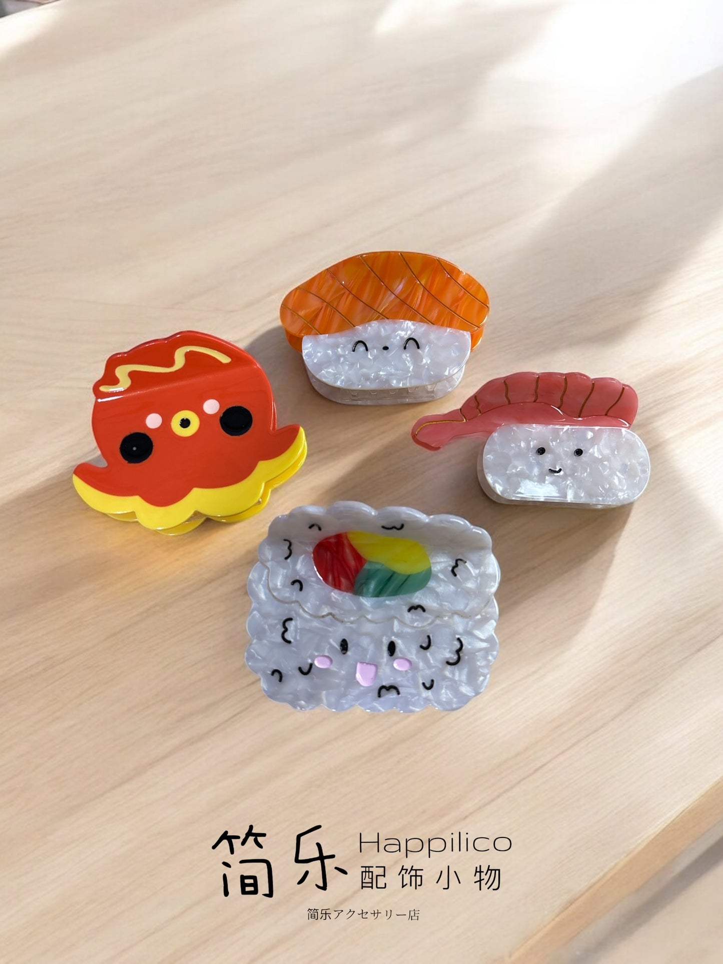 Kawaii Japan Sushi acetate claw series - Chuka Idako