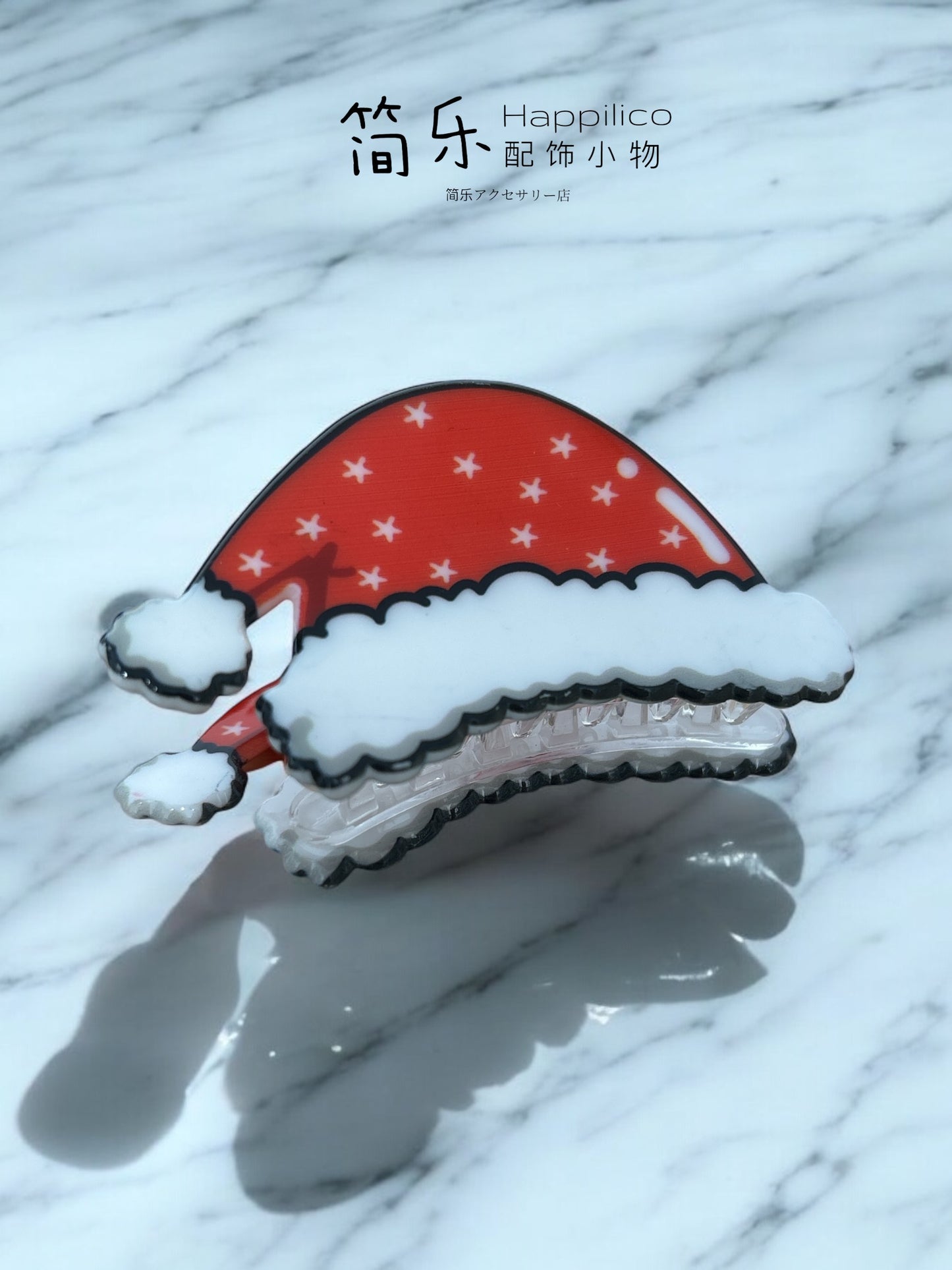 Christmas claw series - Acrylic Christmas hat